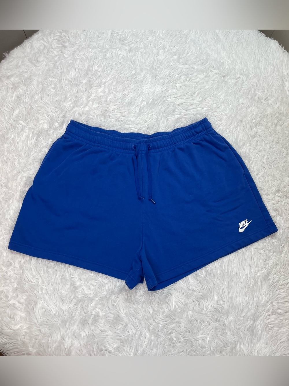 Nike Sportswear Club Fleece Women’s Plus Size 1X Shorts Blue Cotton Gym CU8600